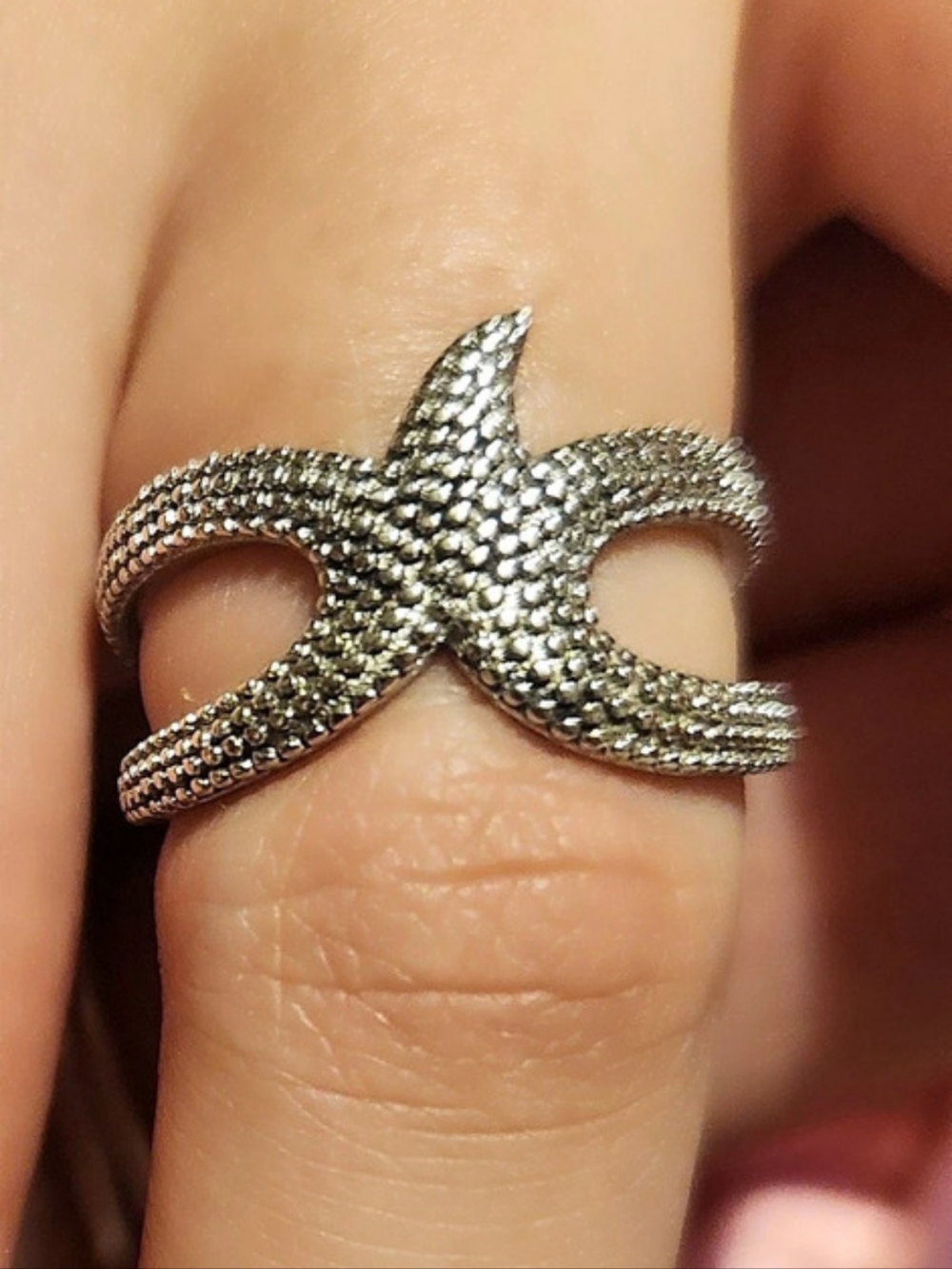 Starfish Ring 925 Sterling Silver